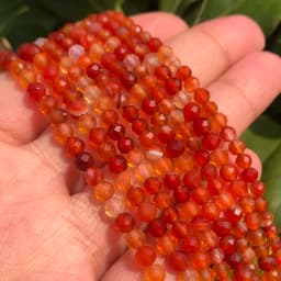 Natural Blue Sapphire Round Faceted Loose Spacer Tiny Beads DIY Bracelet Earring Charms for Jewelry Making 15inch  2/3/4mm
