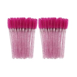 ANNAFRIS 50Pcs Eyelash Brush Soft Head Spiral Crystal Eyebrow Brush Lash Extension Brush Mascara Wand Makeup Tool