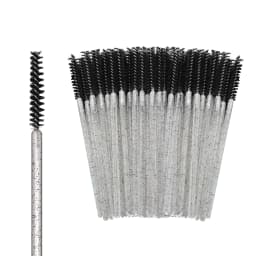 ANNAFRIS 50Pcs Eyelash Brush Soft Head Spiral Crystal Eyebrow Brush Lash Extension Brush Mascara Wand Makeup Tool