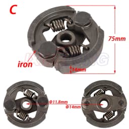 2 Stroke 47cc 49cc Aluminum or Iron Minimoto Centrifugal Clutch Alloy Mini Moto Dirt Bike Atv Quad 2 Shoe Spring 3 Shoe Spring
