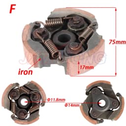 2 Stroke 47cc 49cc Aluminum or Iron Minimoto Centrifugal Clutch Alloy Mini Moto Dirt Bike Atv Quad 2 Shoe Spring 3 Shoe Spring