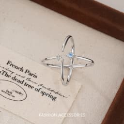 VENTFILLE 925 Sterling Silver Flower Lace Ring Korean Fashion Opening Inlaid CZ Adjustable Rings Valentine's Day Gift
