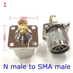 L16 N To SMA Male Female 4Hole Flange Connector N Type Male Female To SMA 4Holes Flange Chassis Panel Mount Socket New Brass