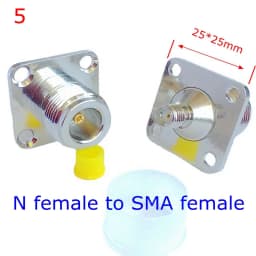 L16 N To SMA Male Female 4Hole Flange Connector N Type Male Female To SMA 4Holes Flange Chassis Panel Mount Socket New Brass