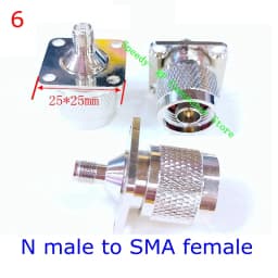 L16 N To SMA Male Female 4Hole Flange Connector N Type Male Female To SMA 4Holes Flange Chassis Panel Mount Socket New Brass