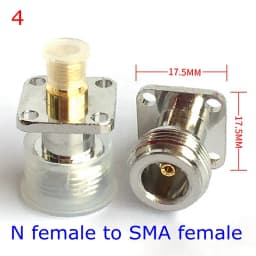 L16 N To SMA Male Female 4Hole Flange Connector N Type Male Female To SMA 4Holes Flange Chassis Panel Mount Socket New Brass