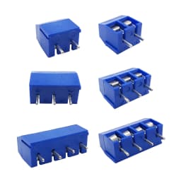 5-50Pcs KF301-2P KF301-3P 5mm PCB Screw Terminal Block KF301 2 Pin 3 Pin Wire Connector Straight Needle Blue