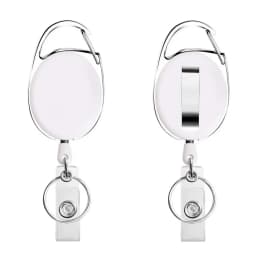 Retractable Badge Reel with Card Holder Reel Clip Key Ring Retractable ID Card Holder Key Chain Holders for Office Name Tag