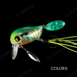 LETOYO 40mm 8g Floating Crankbait Artificial Surface Fishing Bait Crank Wobbler Shallow Topwater Trout Bass Fishing Lures