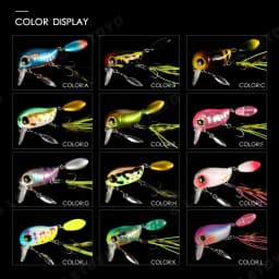 LETOYO 40mm 8g Floating Crankbait Artificial Surface Fishing Bait Crank Wobbler Shallow Topwater Trout Bass Fishing Lures