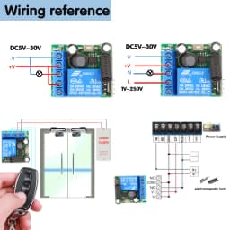 433Mhz RF Remote Control Wireless Switch DC 5V 12V 24V 1CH RF Relay Receiver and 2CH Transmitter For Door Electromagnetic Lock