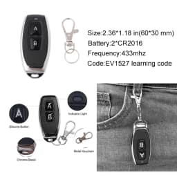433Mhz RF Remote Control Wireless Switch DC 5V 12V 24V 1CH RF Relay Receiver and 2CH Transmitter For Door Electromagnetic Lock
