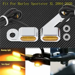Motorcycle Mini LED E Mark Turn Signal Light Running Indicator Lamp For Harley Touring Street Road Glide Softail Sportster XL883
