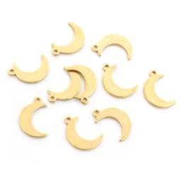 10pcs/lot 316 Stainless Steel Gold Plated Tree Moon Butterfly Small Charms Pendant For Necklace DIY Jewelry Making