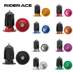 Bicycle Grip Handlebar End Cap Aluminium Alloy Lock MTB Mountain Cycling Handle Bar Grips End Plugs Black For Bike Accessories