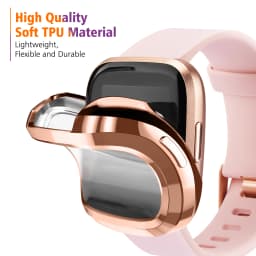 Screen Protector Tpu Case for Fitbit Versa 2 Versa 3 Versa Lite Waterproof Smartwatch Shell Bumper Cover for Fitbit Versa Sense