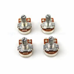 2pcs A500K B500K A250K B250K Potentiometer Splined Small Pot Electric Guitar Bass Effect Amp Tone Volume 15mm 18mm Shaft Parts