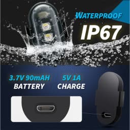 RGB Led Aircraft Strobe Light Remote Wireless Motorcycle Flash Light Warning Lights for Aircraft Airplane Helicopter Bike Car