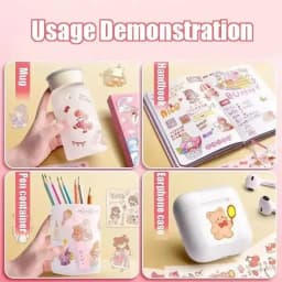100/50/20/10 Pcs Kawaii Stickers PET Cartoon Scrapbooking Cute Sticker DIY Junk Journal Stickers Decoration Stationery Supplies