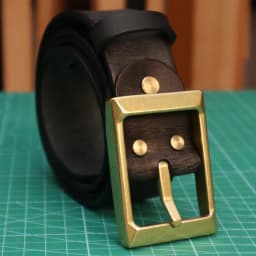 Retro Brass Buckle Handmade Distressed Men's Belt Modern and Versatile Cowhide Amekaji Style Belt