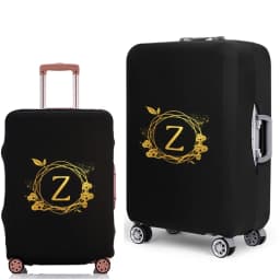 Suitcase Cover Luggage Cover Wreath 26 Letter Pattern Travel Elastic Duffle Luggage Dust Covers For 18-28 Inch Suitcase