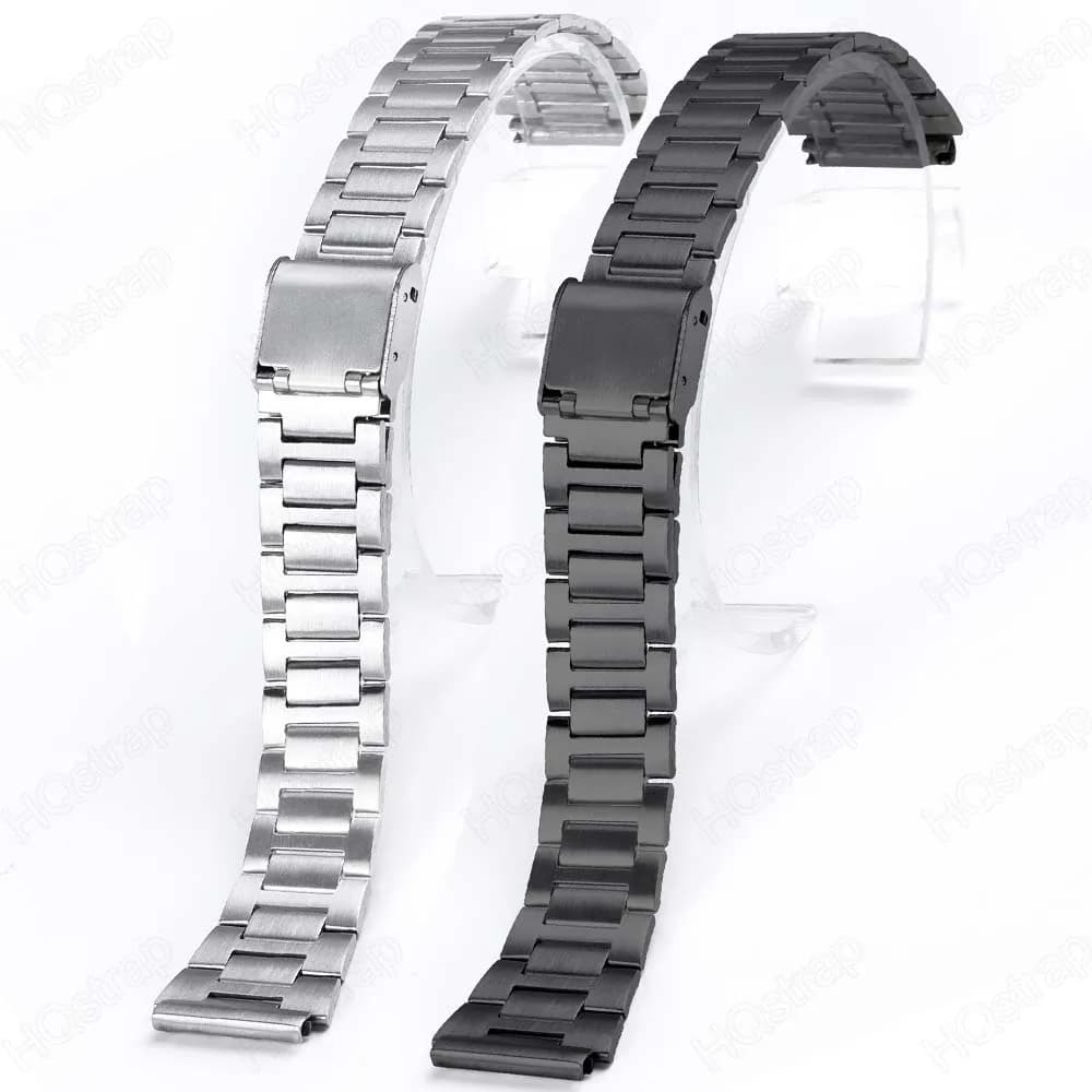 18mm Stainless Steel Strap for Casio F-91W W800h AE1200 Universal Replacement Wristband Women Men Watch Band Metal Bracelet