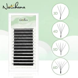 3D 4D 5D 6D W Shaped Clover Eyelash Extensions NATUHANA Premade Russian Volume Fan Soft Natural Mink False Lashes Makeup Tools