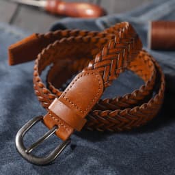 Woven perforated waistband for women, retro, minimalist, needle buckle, casual and versatile student belt, jeans, fashionable be