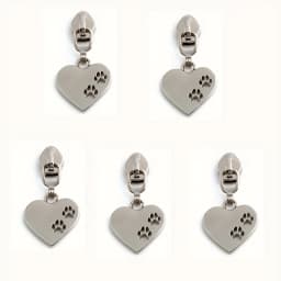 5pcs 45mm/50mm/52mm 5# nylon metal heart cat letter zipper pull heart-shaped Believe clothes shoes shoulder bag pull card