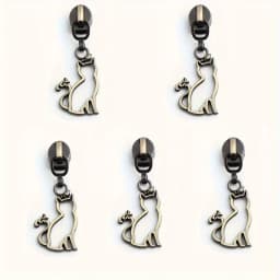 5pcs 45mm/50mm/52mm 5# nylon metal heart cat letter zipper pull heart-shaped Believe clothes shoes shoulder bag pull card