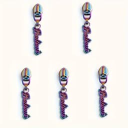 5pcs 45mm/50mm/52mm 5# nylon metal heart cat letter zipper pull heart-shaped Believe clothes shoes shoulder bag pull card