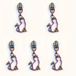 5pcs 45mm/50mm/52mm 5# nylon metal heart cat letter zipper pull heart-shaped Believe clothes shoes shoulder bag pull card