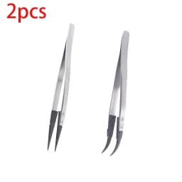 1-5PC Watch Hands Installation Work Tweezers Straight Elbow Handle Stainless Antistatic Plastic Tweezers ESD-259 ESD-259A ESD-7A