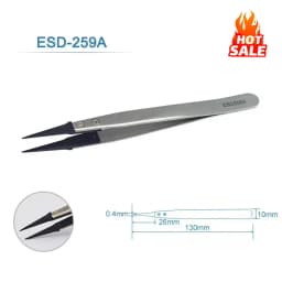 1-5PC Watch Hands Installation Work Tweezers Straight Elbow Handle Stainless Antistatic Plastic Tweezers ESD-259 ESD-259A ESD-7A