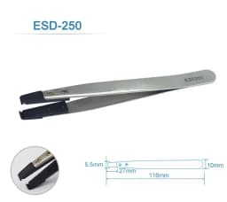 1-5PC Watch Hands Installation Work Tweezers Straight Elbow Handle Stainless Antistatic Plastic Tweezers ESD-259 ESD-259A ESD-7A