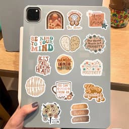 50pcs Bohemian Style Mental Health Graffiti Stickers For Laptop Phone Water Bottle Notebook Scrapbook Fridge Sticker Decal