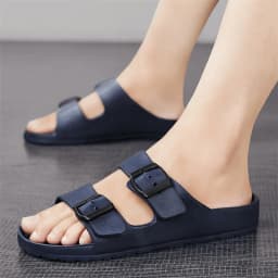Men's casual buckle flat heel cover wearing one size slippers, beach slippers