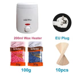 200ml Wax Melting Machine + 100g/200g /300g Wax Beans Set, Wax Heating, Wax Hair Removal And Wax Therapy Machine Wax Melting Pot