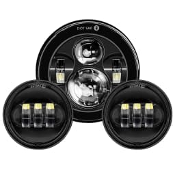 7inch LED Headlight +4.5inch Fog Lights 7"Bracket Mounting Ring Parts for Harley Touring Electra Glide Road King Street Glide