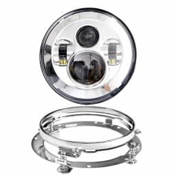 7inch LED Headlight +4.5inch Fog Lights 7"Bracket Mounting Ring Parts for Harley Touring Electra Glide Road King Street Glide