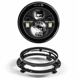 7inch LED Headlight +4.5inch Fog Lights 7"Bracket Mounting Ring Parts for Harley Touring Electra Glide Road King Street Glide