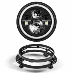 7inch LED Headlight +4.5inch Fog Lights 7"Bracket Mounting Ring Parts for Harley Touring Electra Glide Road King Street Glide