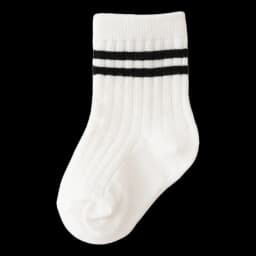 Baby Boys Crew Socks Autumn Children Boys Striped Thick Cotton Short Sock White Elementary Student Socks Infant Boys Ribbed Sock