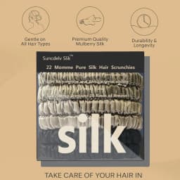 100% Silk Hair Scrunchies Silk Hair Ties Hairbands Skinny Ponytail Holders Hair Care Accessories 6pcs Box Anti Slip Hair Care