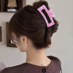 New Korean Women Print Flower Hair Claw Crab Halloween Hairpin Plastic Hair Clip Clamps Large Size Hair Accessories Barrettes