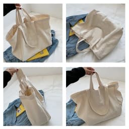 Canvas Shopping Bags Large Capacity Conventional Tote Bag Eco Two Straps Organizer Fashion Letter Printed Women Shoulder Handbag