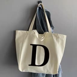 Canvas Shopping Bags Large Capacity Conventional Tote Bag Eco Two Straps Organizer Fashion Letter Printed Women Shoulder Handbag
