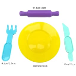 Dough Play Tools for Kids Dough Accessories Molds Dinosaur Fruit Roller Cutter Scissor Playdough Clay Mold Children DIY Toys