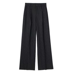 HXAO Women's Formal Pants Office Wear Women Striped Grey Black Pants Woman High Waist Baggy Suit Pants Casual Wide Leg Trousers