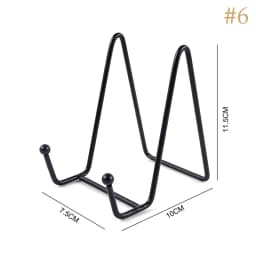 1pc Plate Display Stand Picture Easel Metal Plate Stands Holder Display Pictures Frame Photo Decorative Plate Dish Tabletop Arts